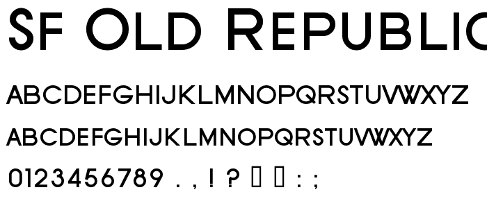SF Old Republic SC Bold font